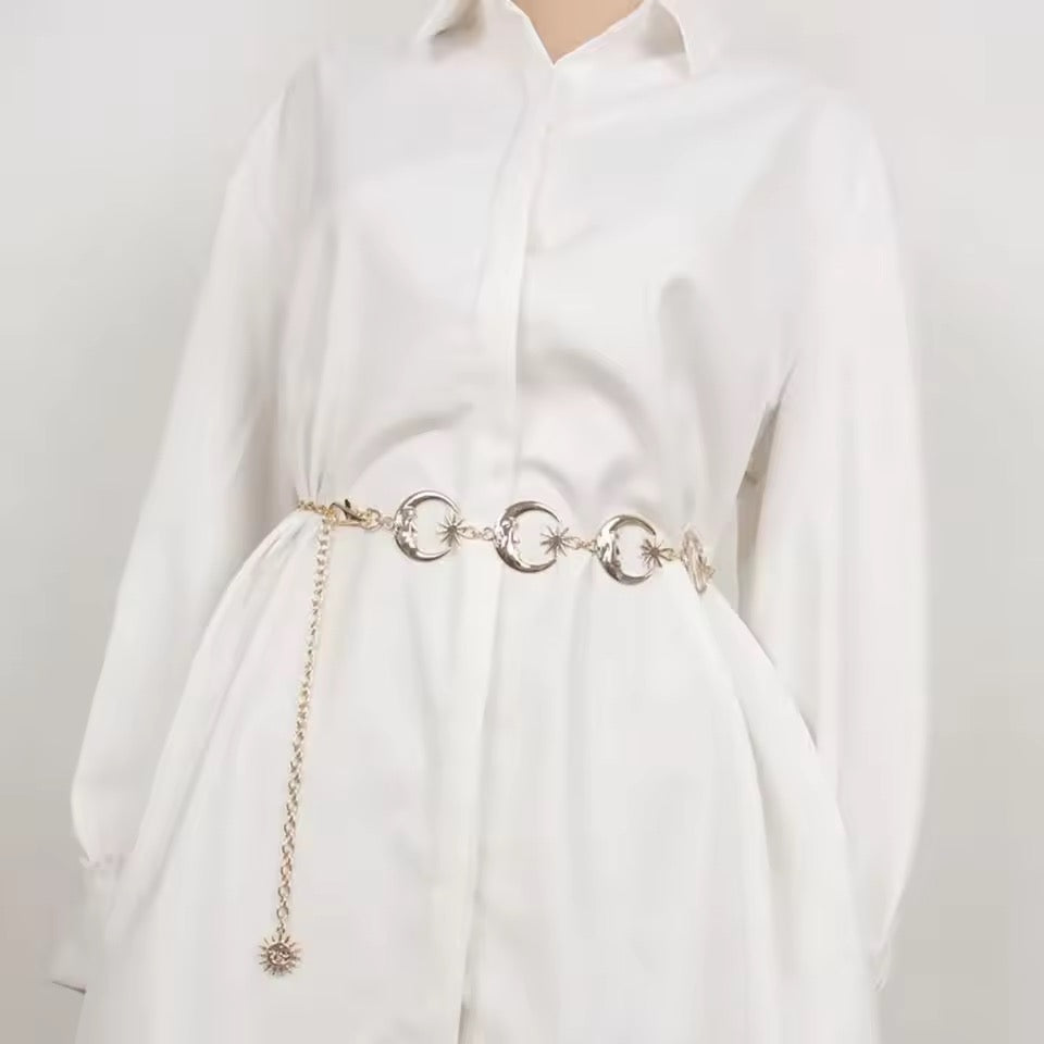 crecent moon waist chain