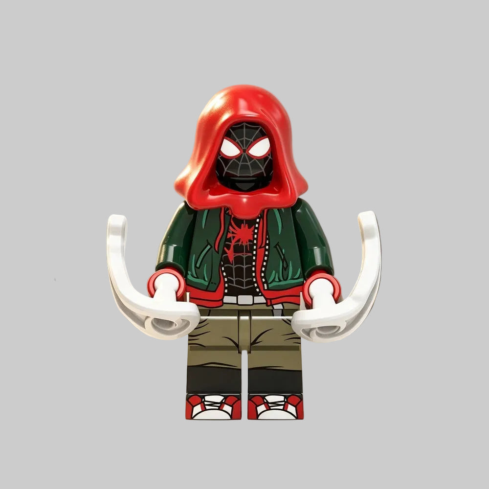 spiderman: miles morales lego keychain