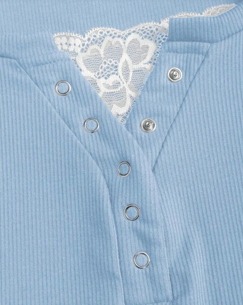 henley lace top