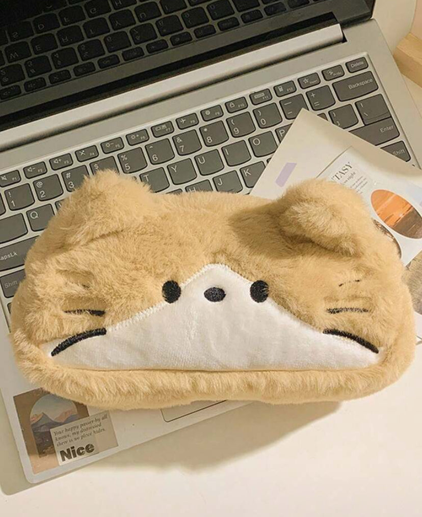 plush cat pencil case