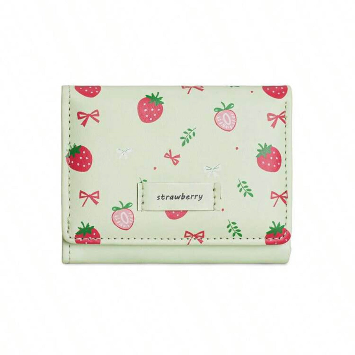 strawberry tri fold wallets
