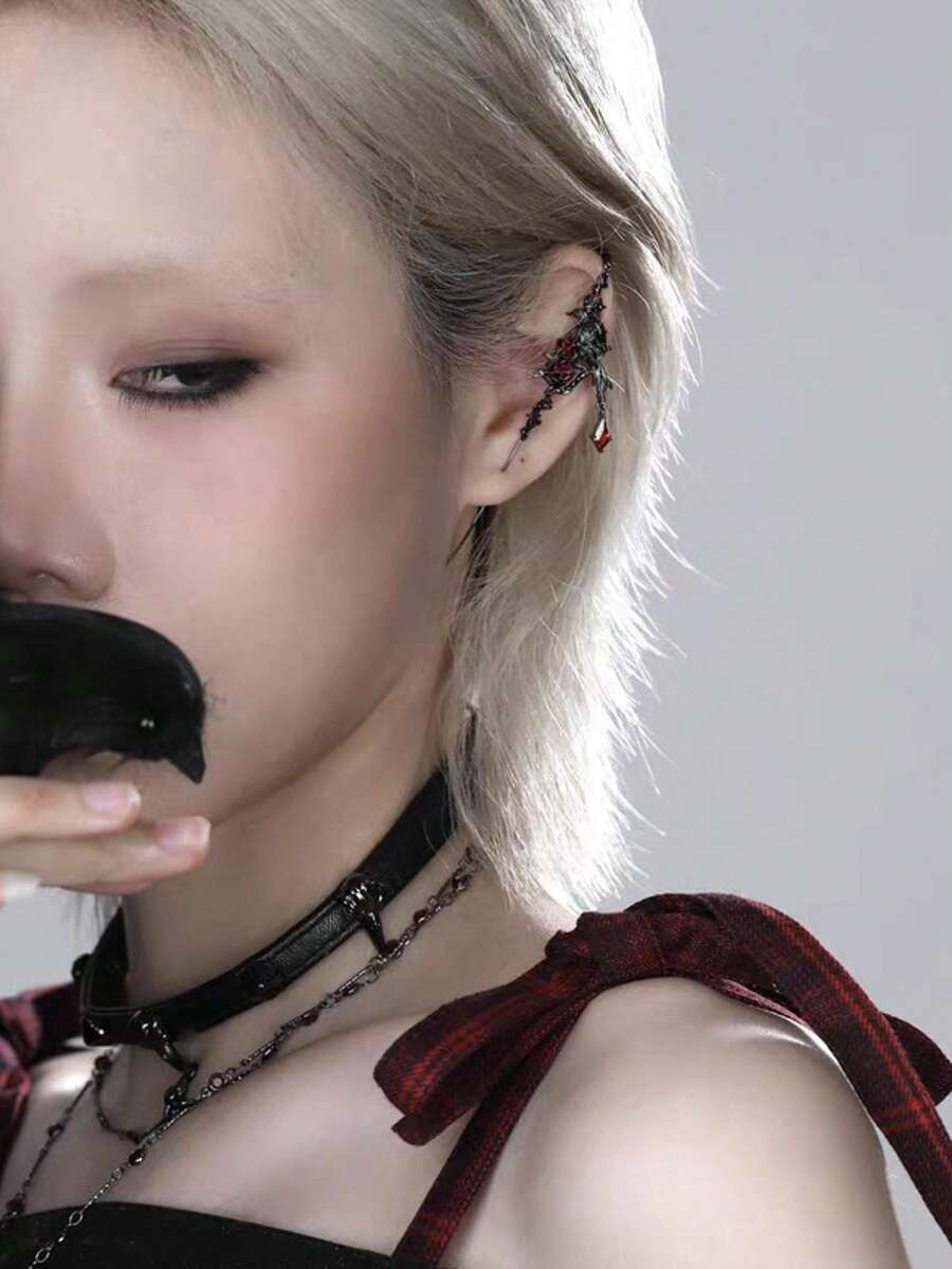 crow industrial ear cuff