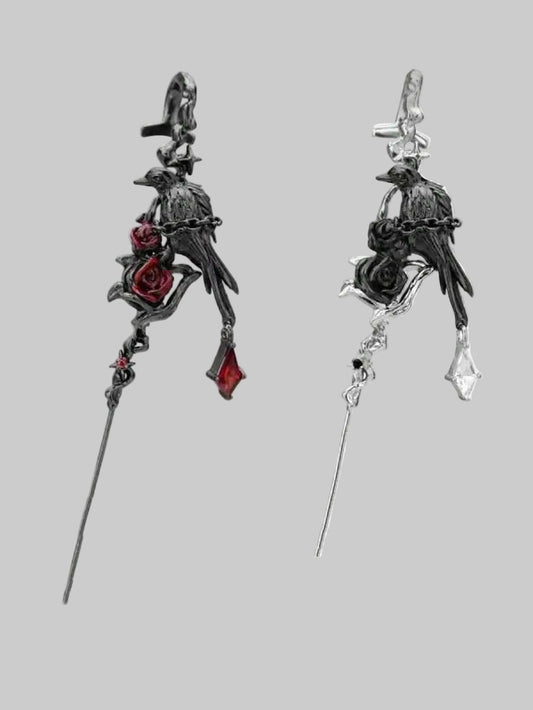 crow industrial ear cuff
