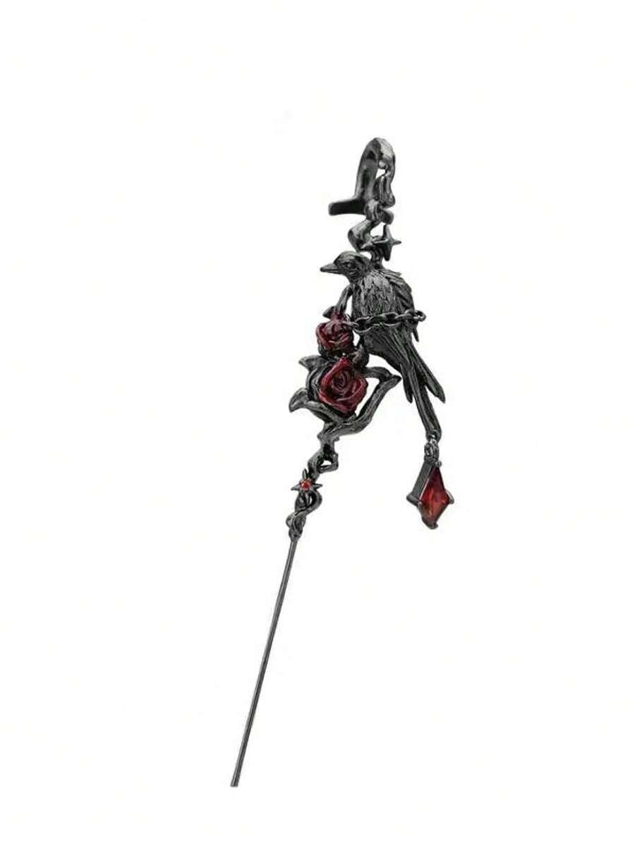 crow industrial ear cuff