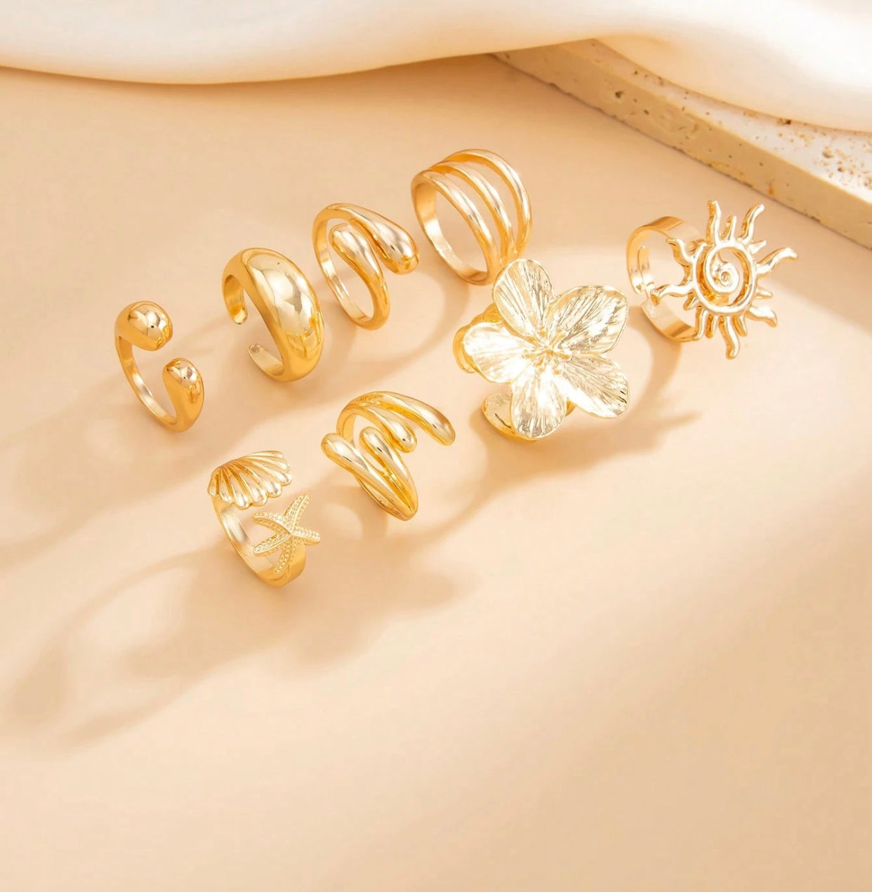 gold ring set
