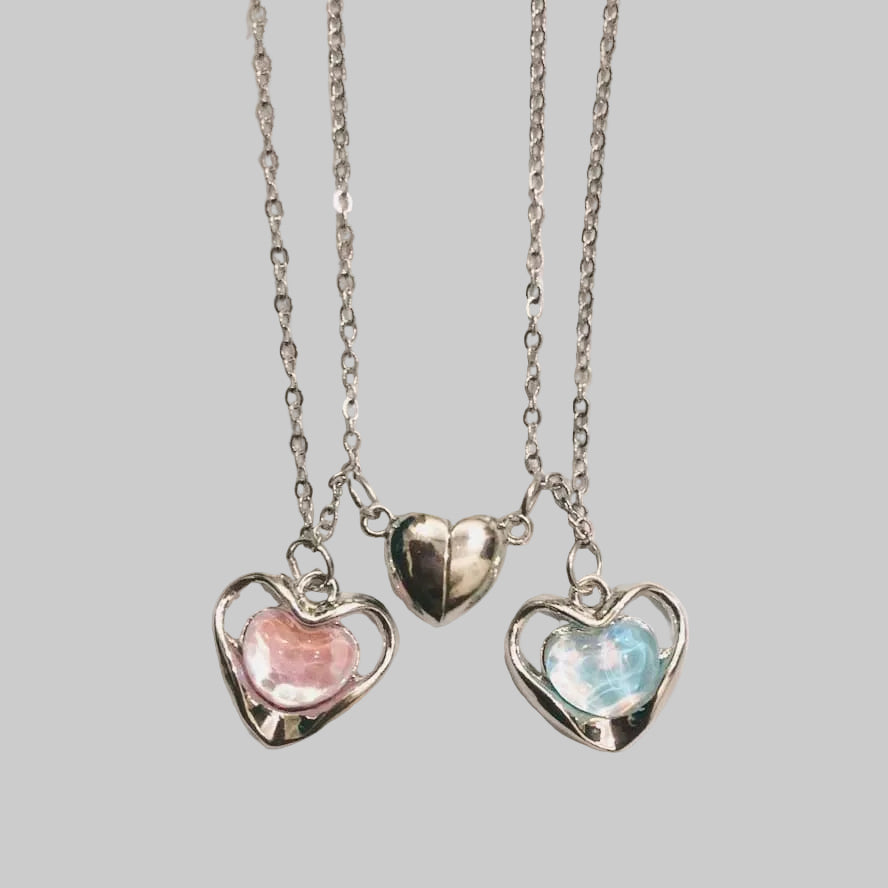matching heart pendants (stainless steel)
