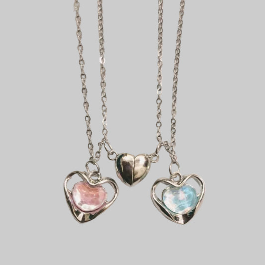 matching heart pendants (stainless steel)