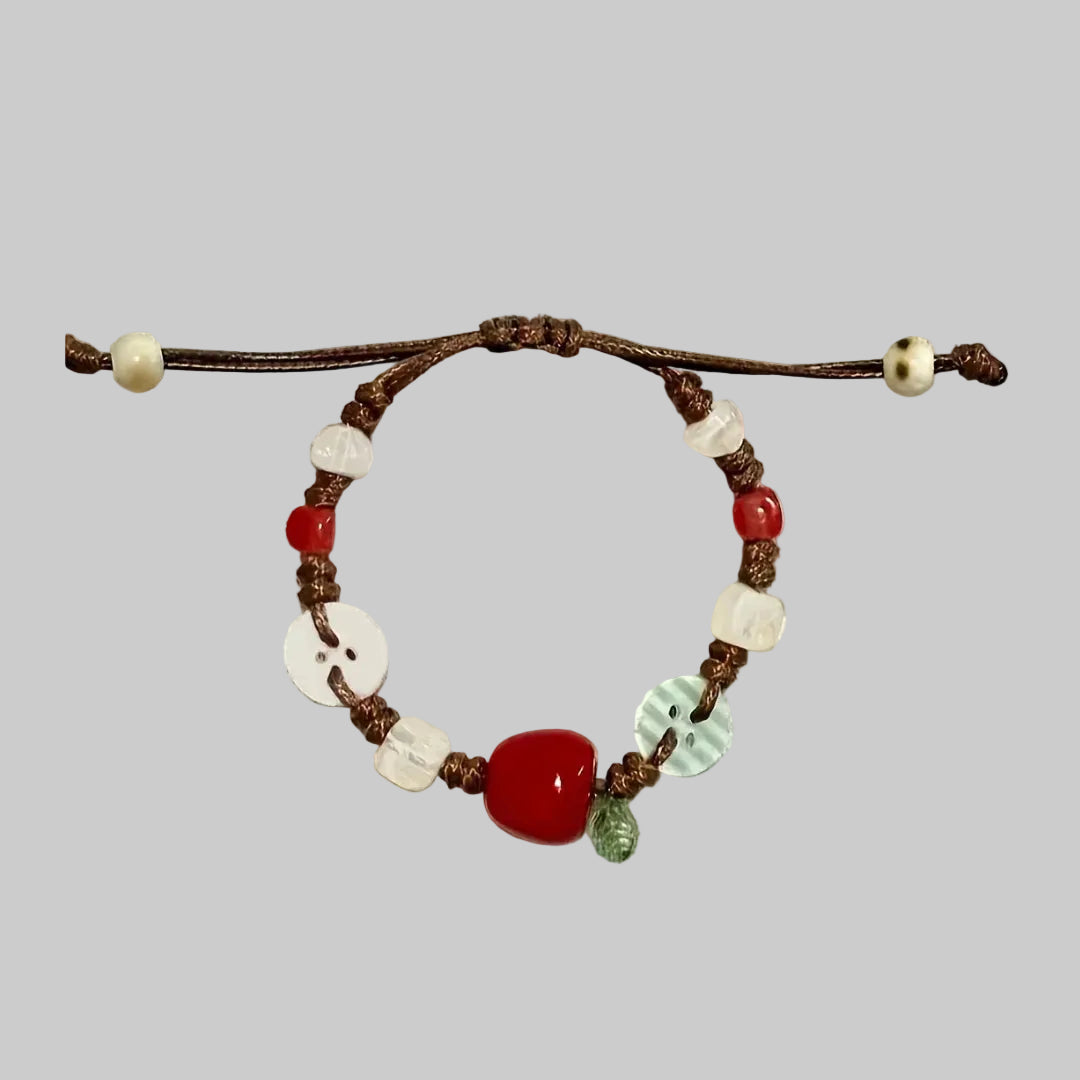 apple beaded bracelet