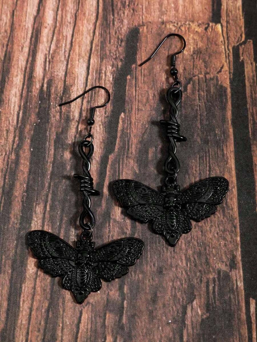 grunge butterfly earrings