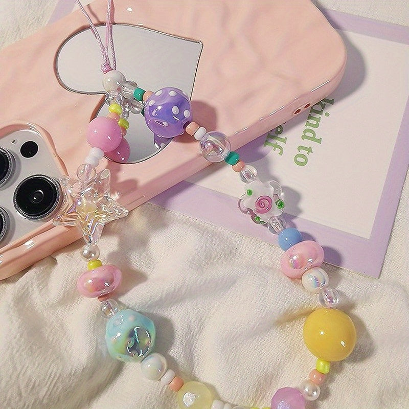 candy beaded phone charm