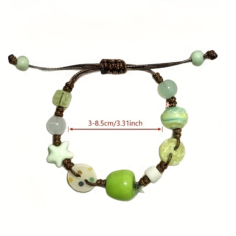 apple beaded bracelet