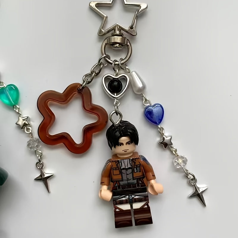 attack on titan lego keychain