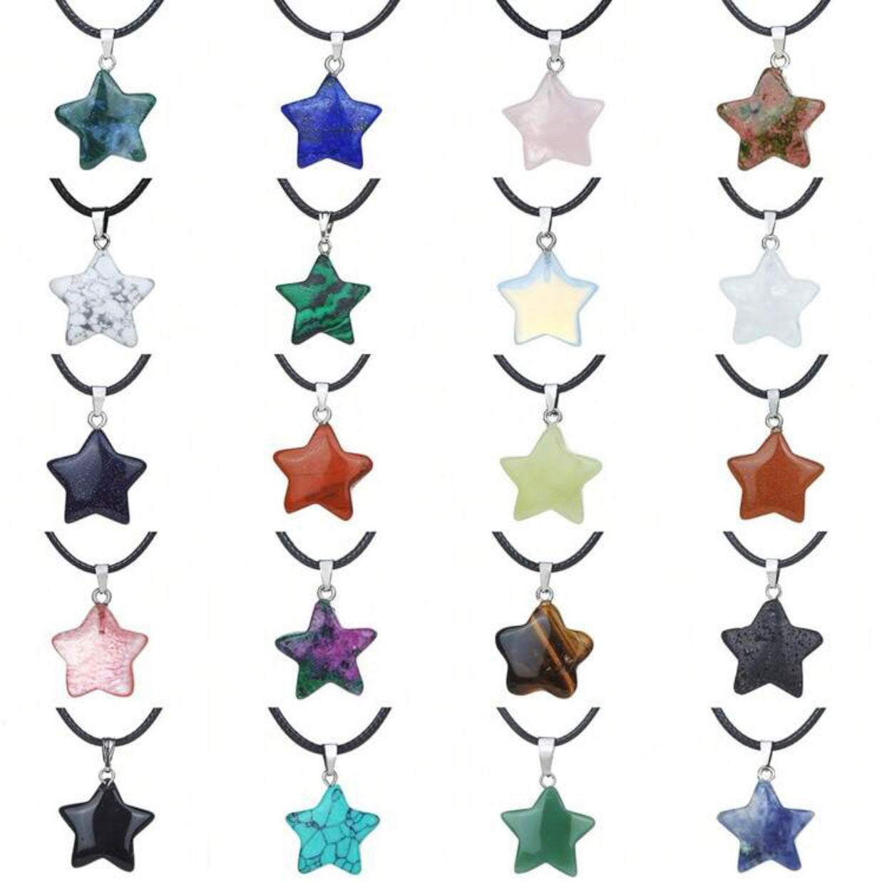 gemstone star pendants