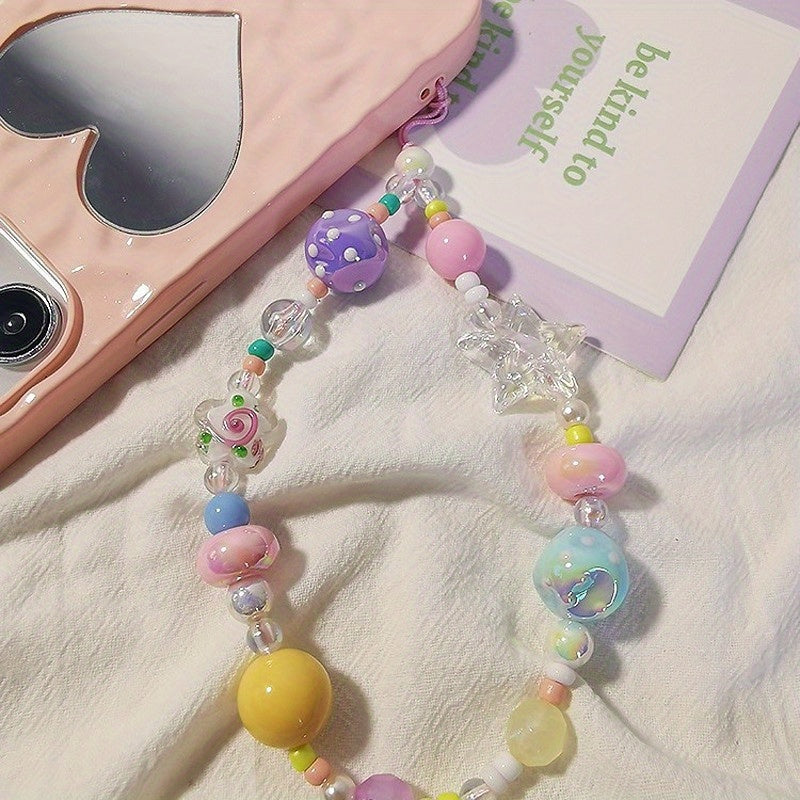 candy beaded phone charm
