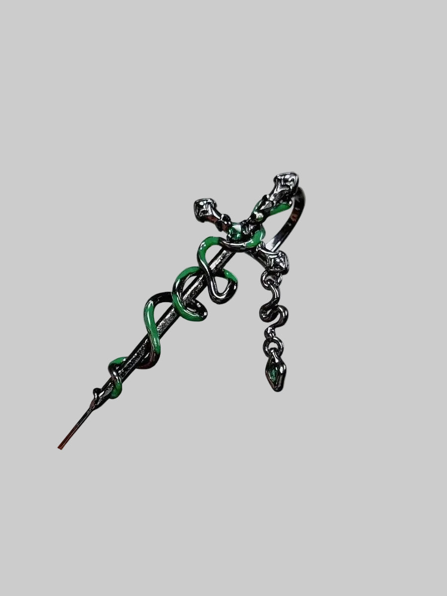 sword snake industrial ear cuff