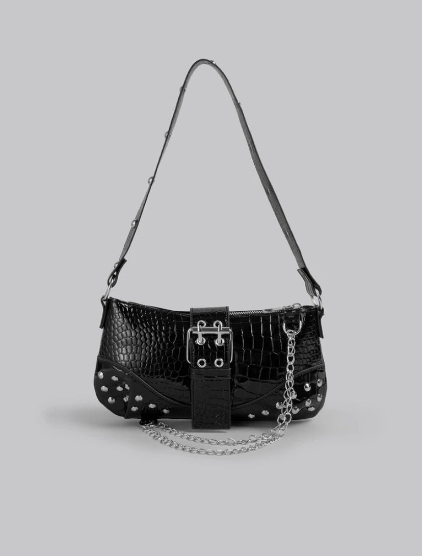 black studded bag