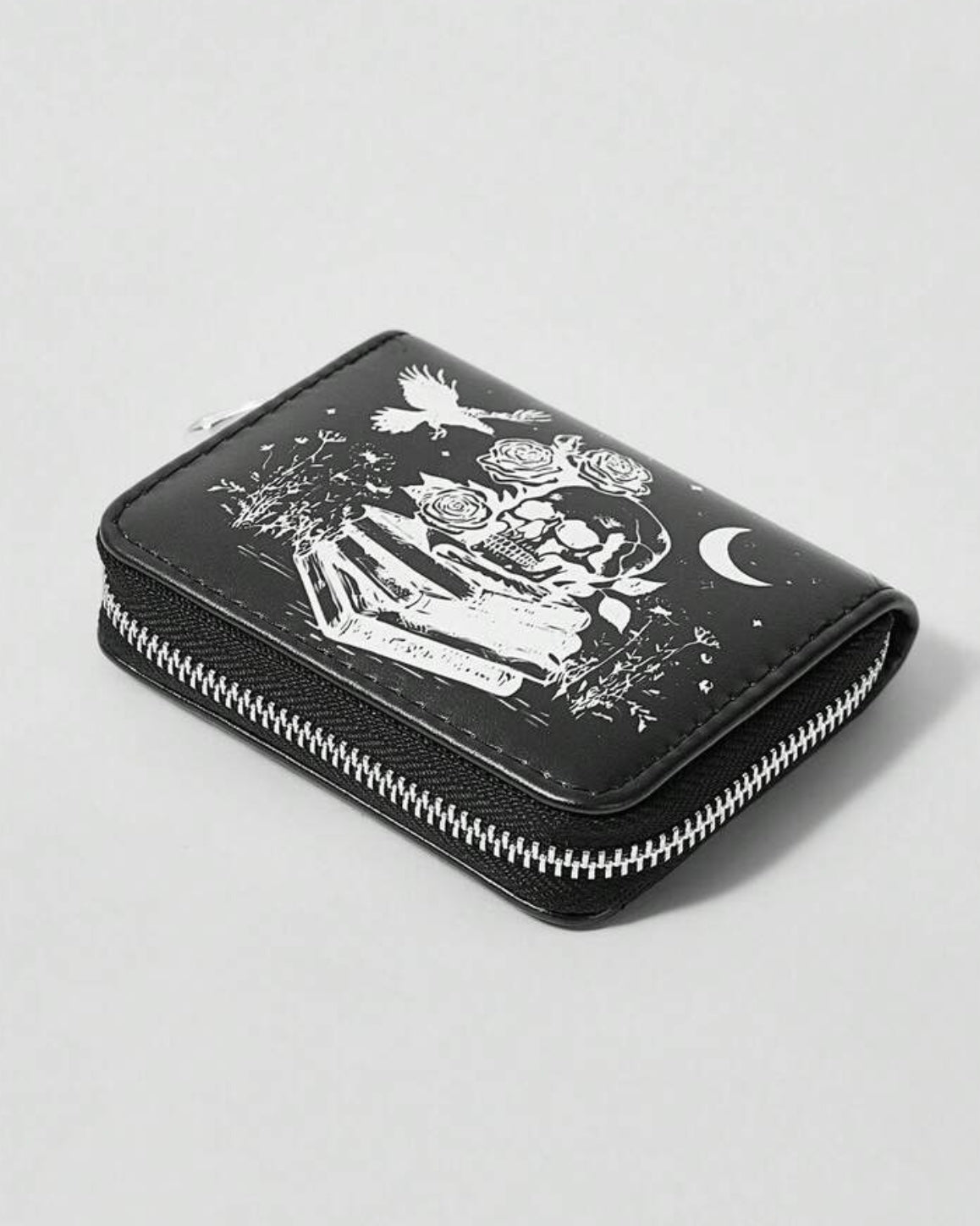 gothic skull black wallet