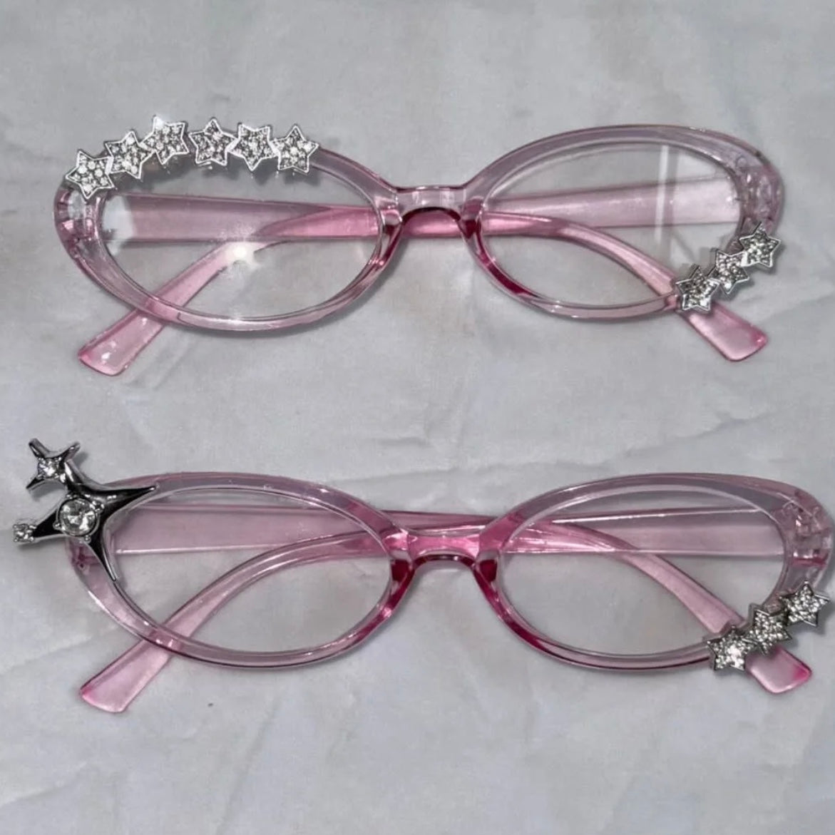 pink y2k glasses
