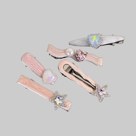 pink hair pins set