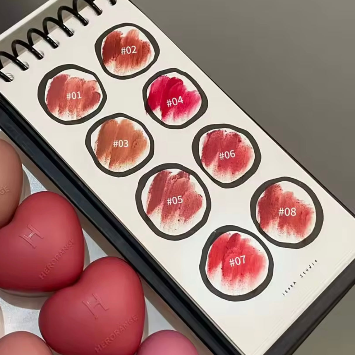 heart shaped lip muds