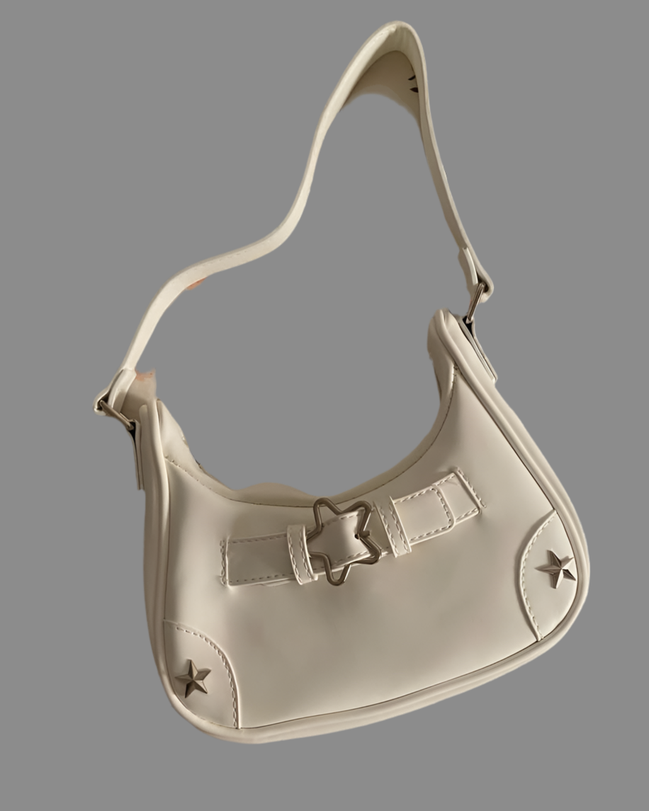 silver star white bag