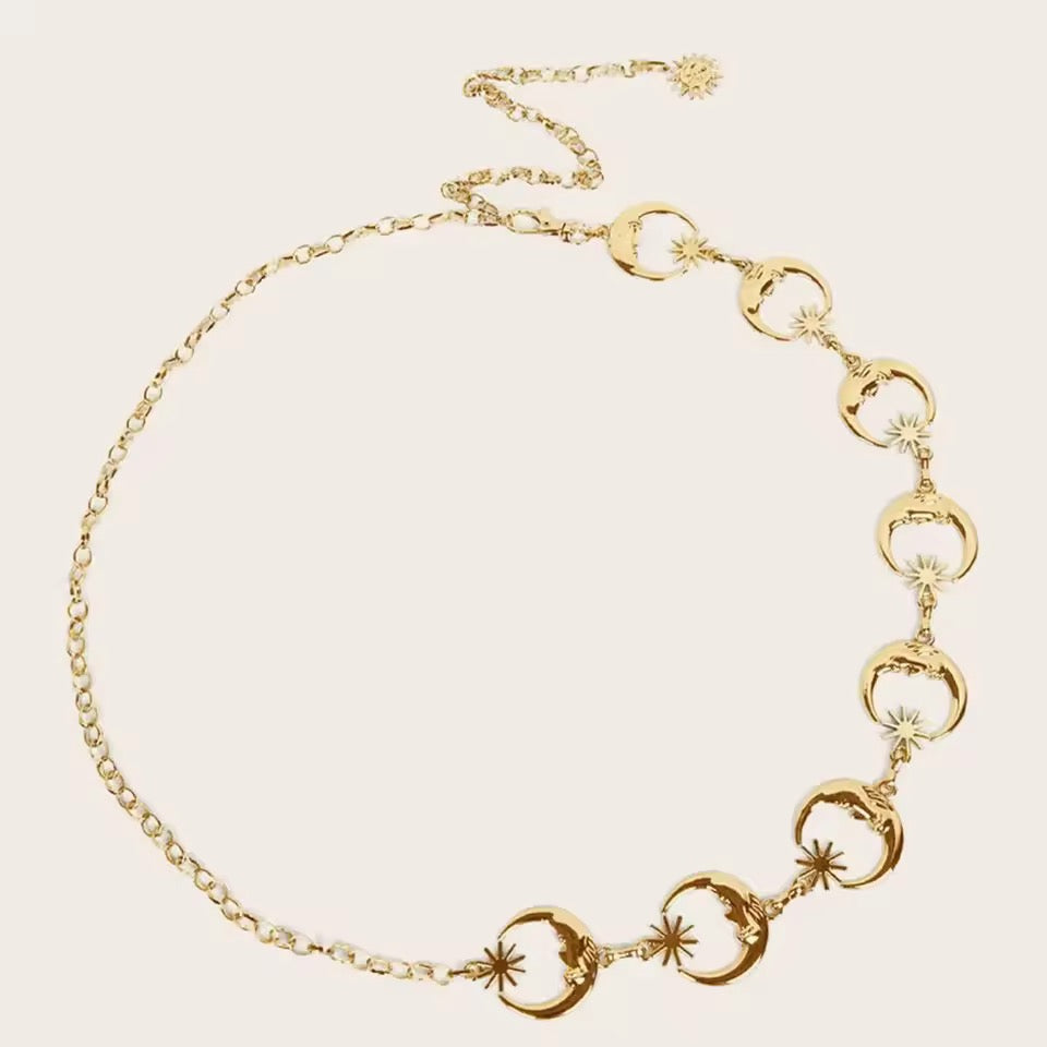 crecent moon waist chain