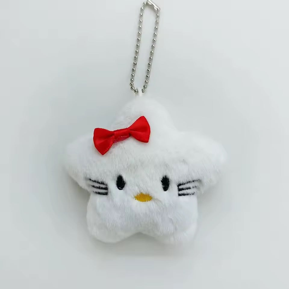 sanrio star plush keychain