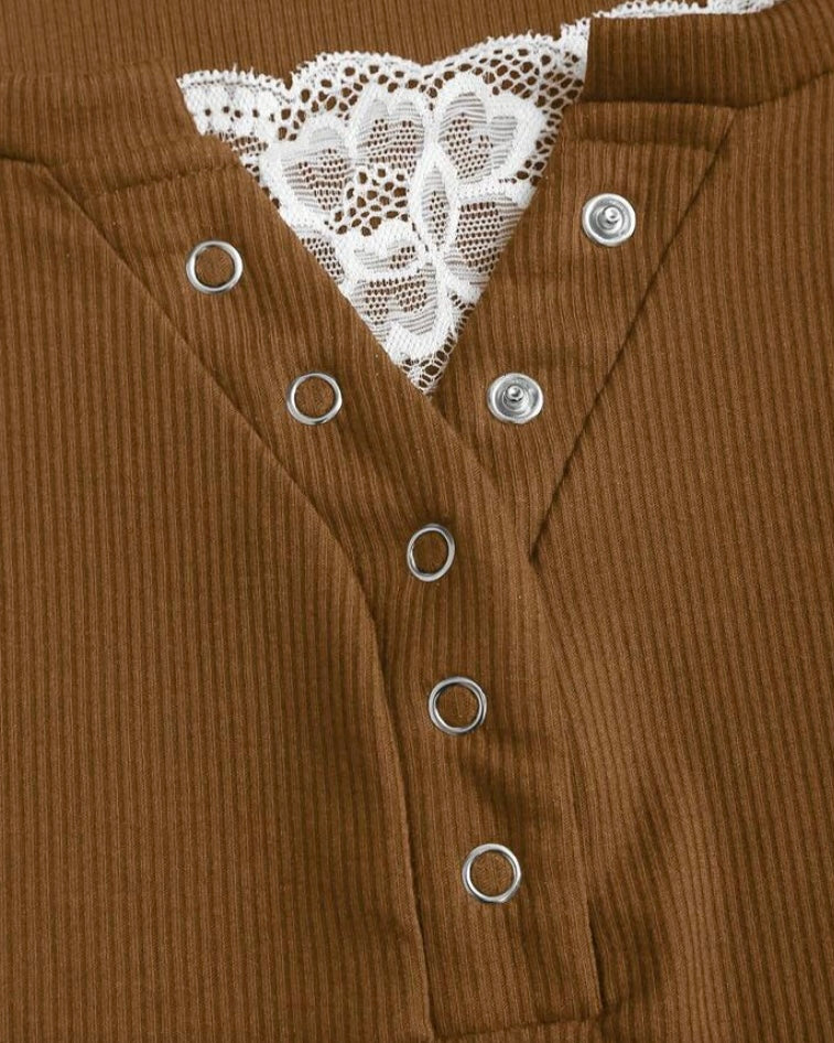 henley lace top