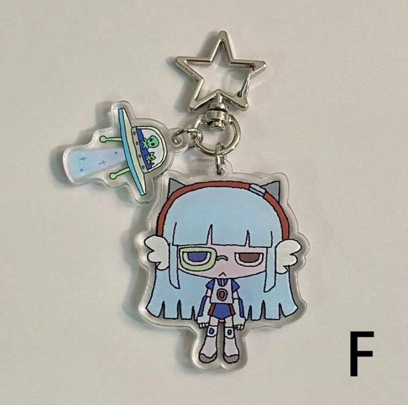 cartoon girl arcylic keychains
