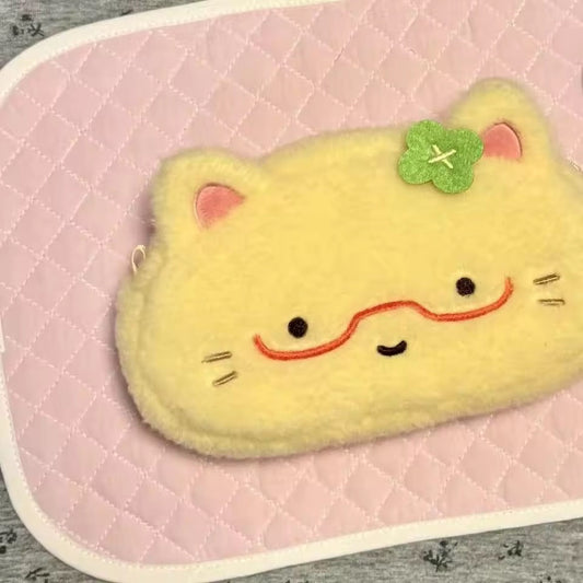 yellow cat pouch | pencil case