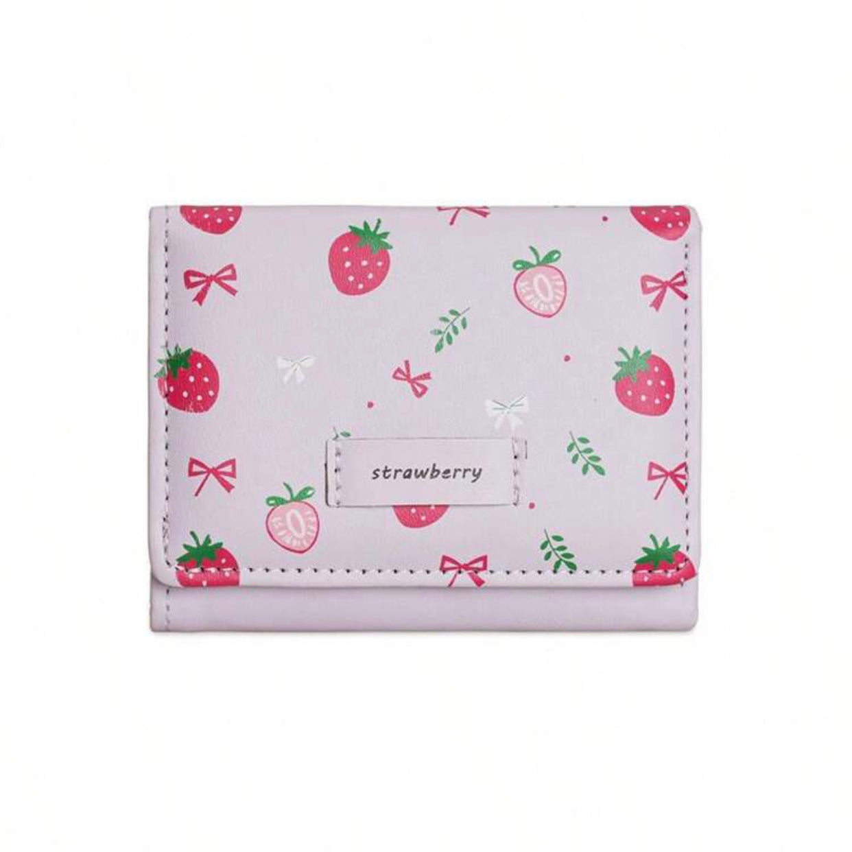 strawberry tri fold wallets