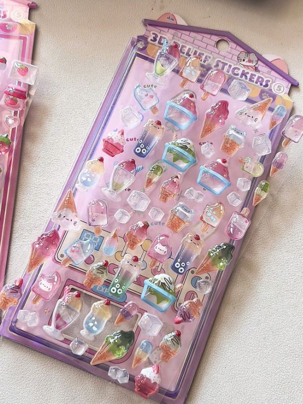 kawaii 3d stickers