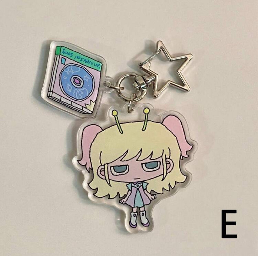 cartoon girl arcylic keychains