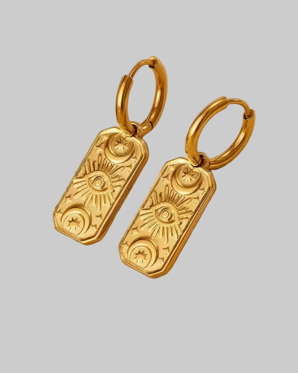 tarot card earrings | gold plated