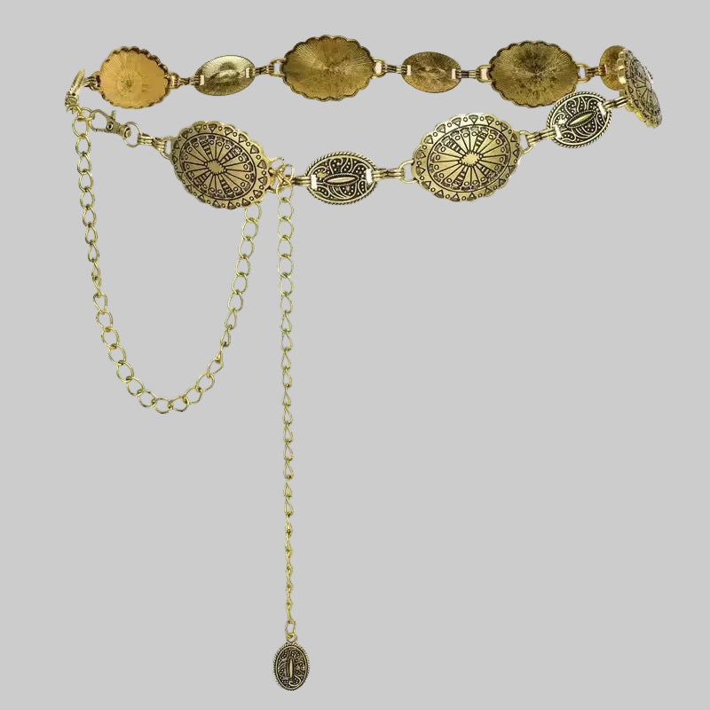 vintage oval waist chain