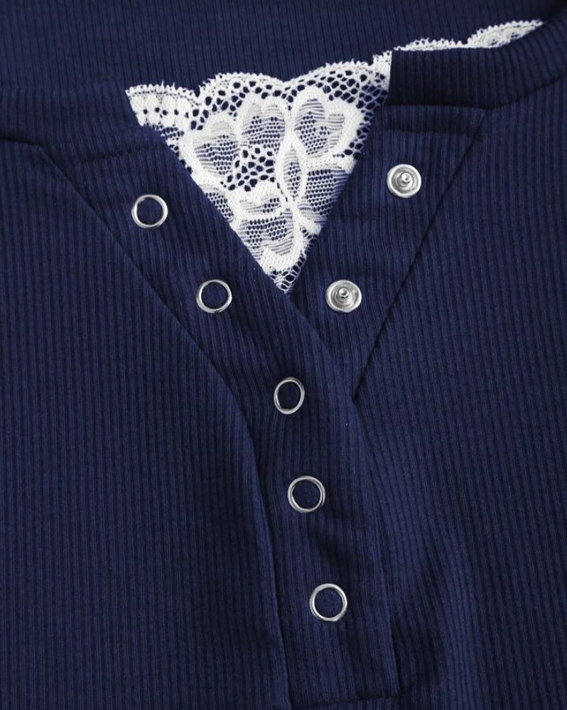 henley lace top