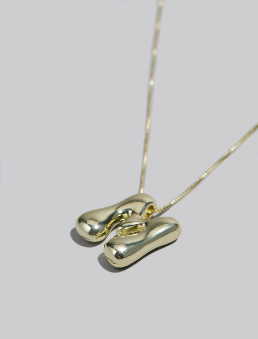 initial necklace (gold)