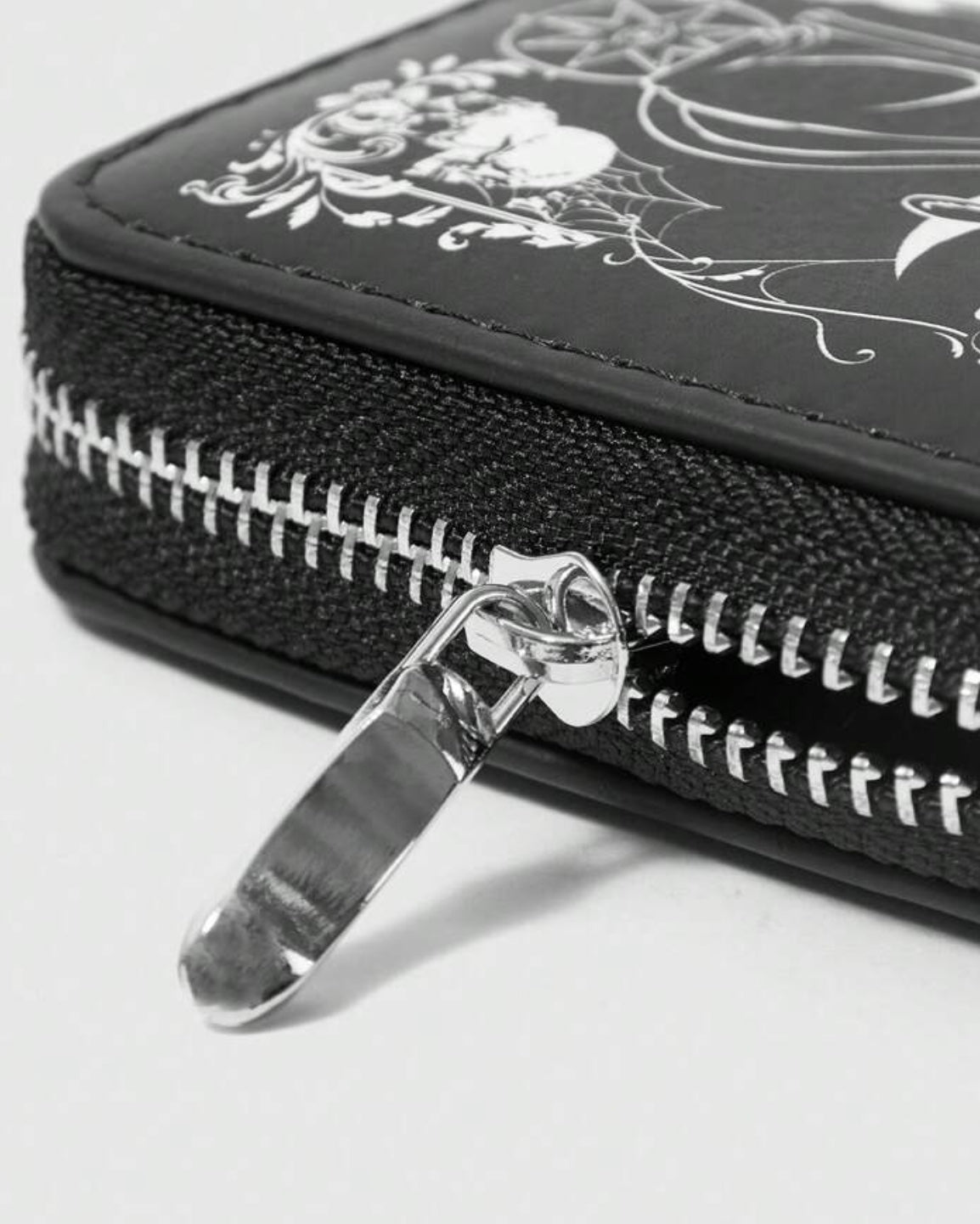 gothic cat n moon black wallet