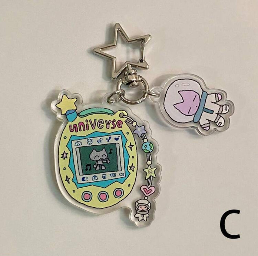 cartoon girl arcylic keychains