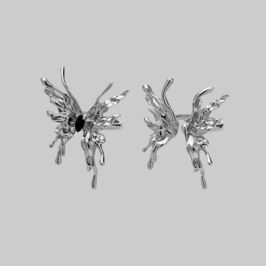silver butterfly rings