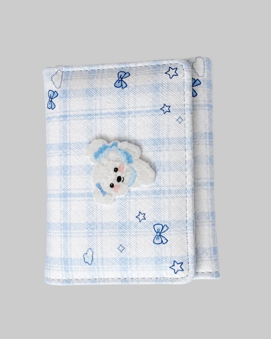 plaid puppy wallet