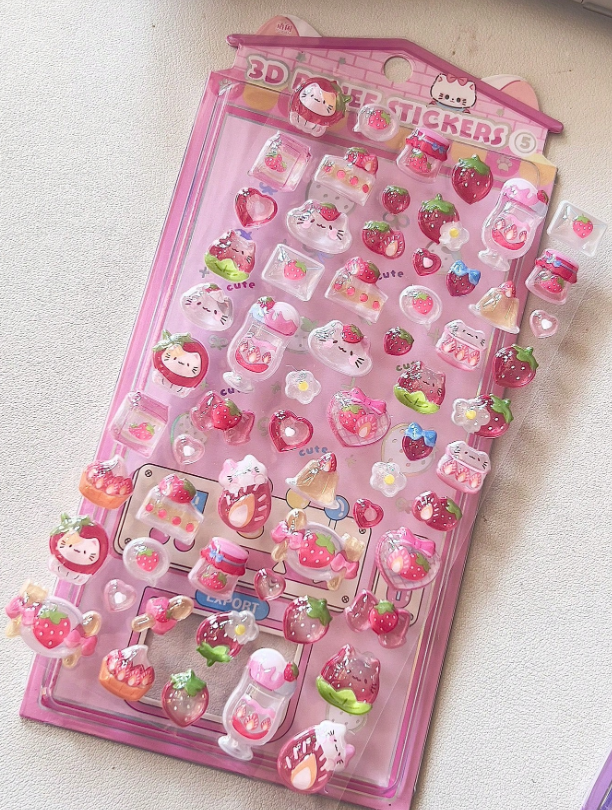 kawaii 3d stickers