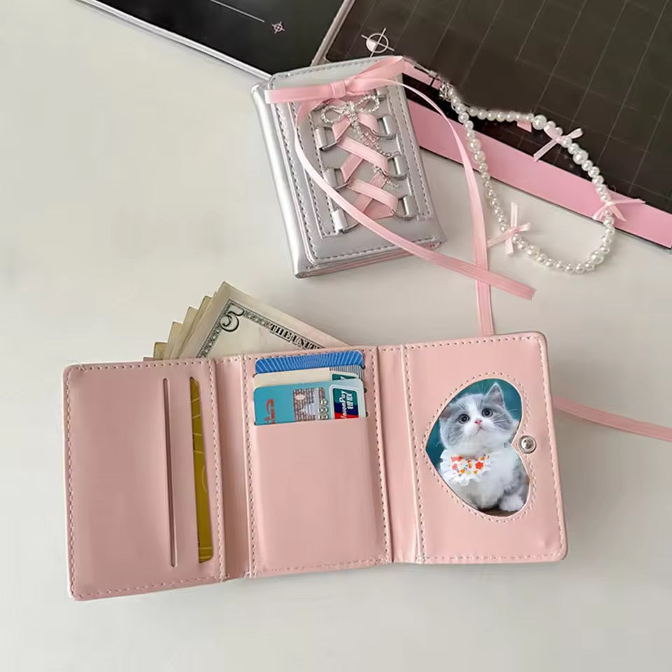 ballet style pink wallet