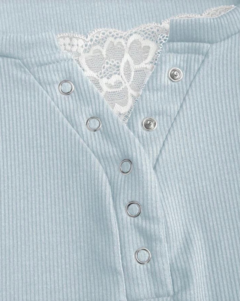 henley lace top