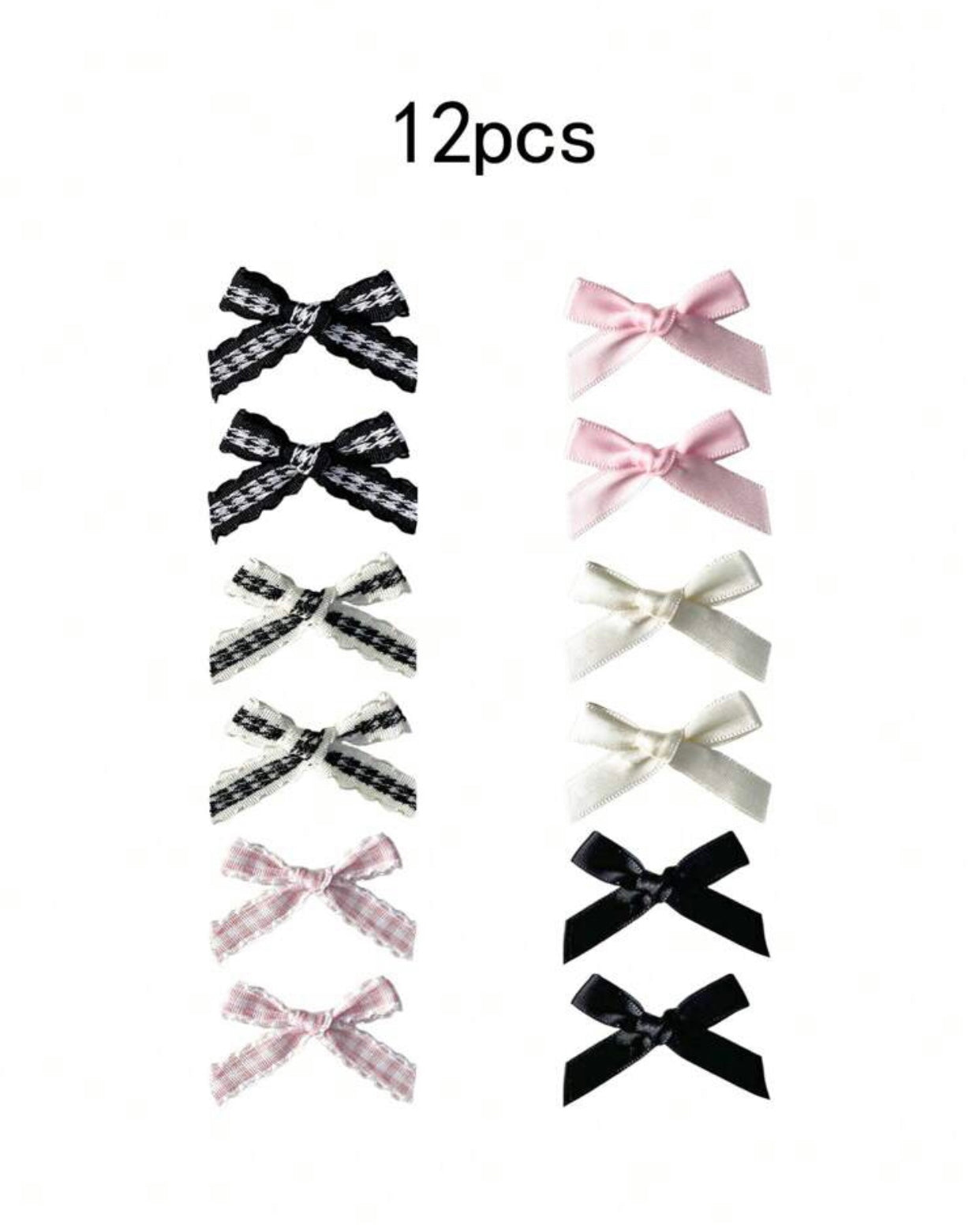 bow hair pins set