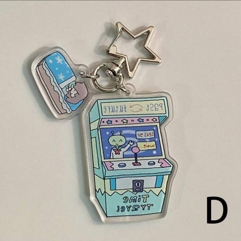 cartoon girl arcylic keychains