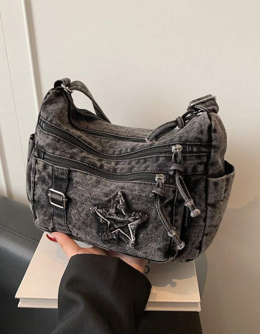 denim cargo bag
