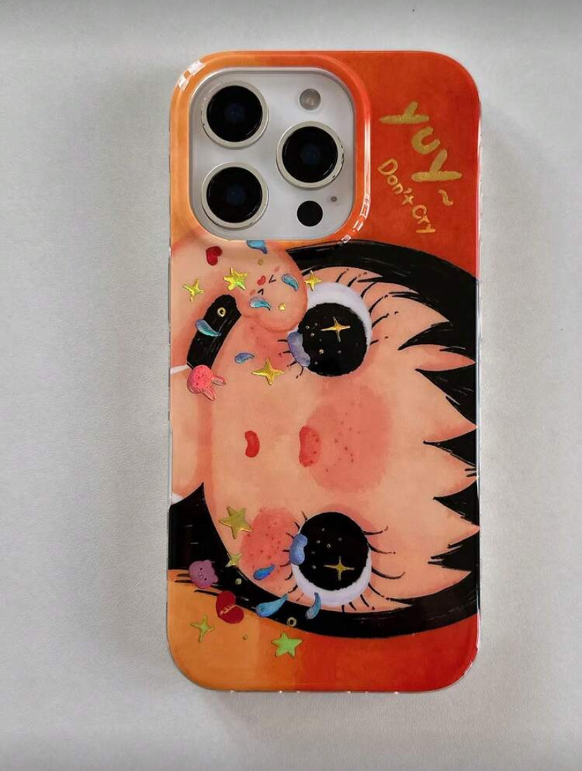 orange cartoon phone case