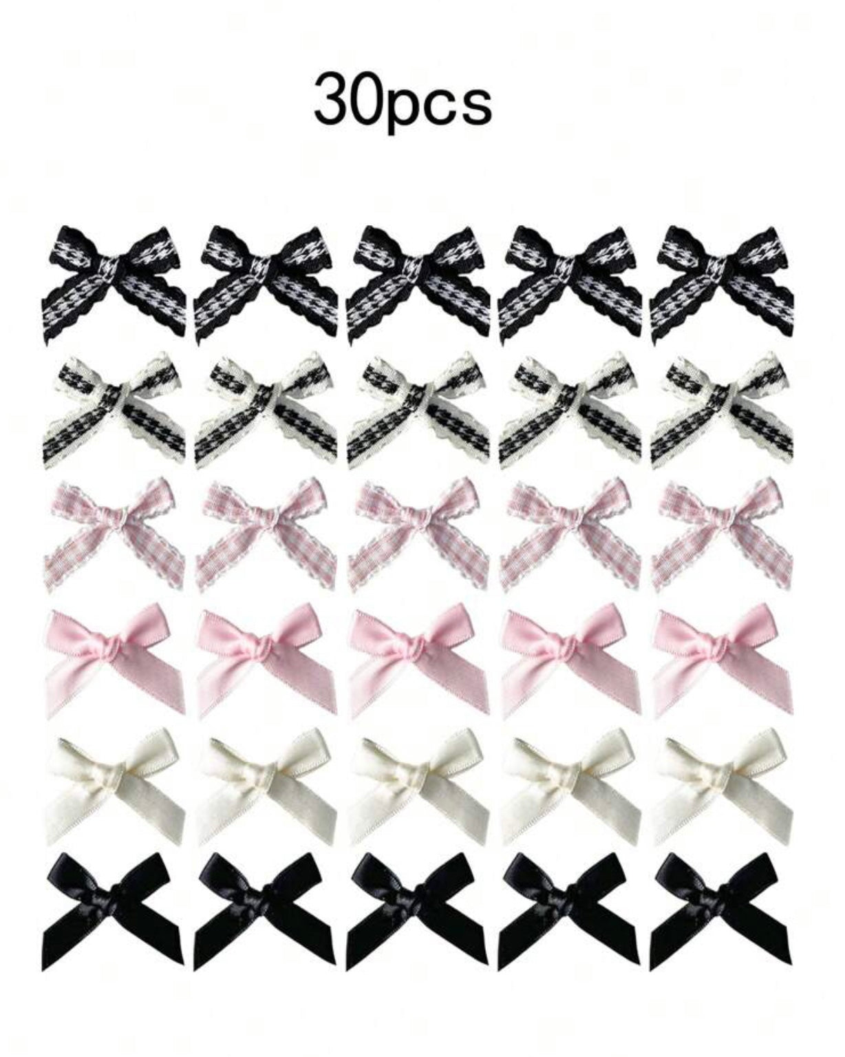 bow hair pins set