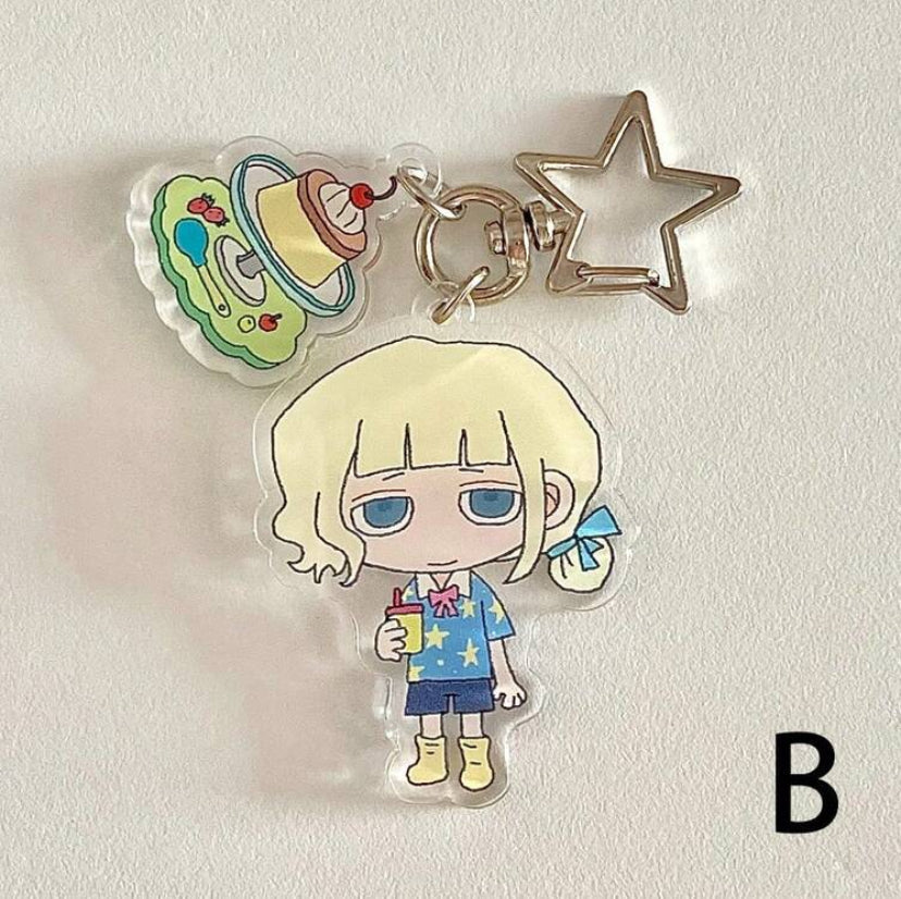 cartoon girl arcylic keychains